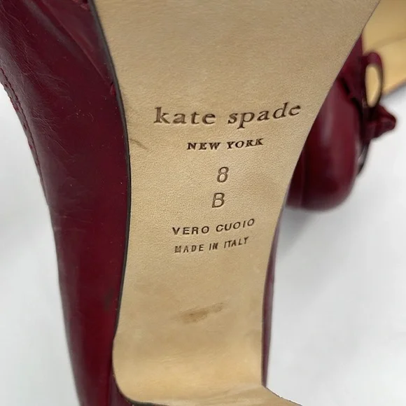 Kate Spade New York Lagoon Burgundy Leather Pumps
Women's Size 8 - Picture 8 of 9